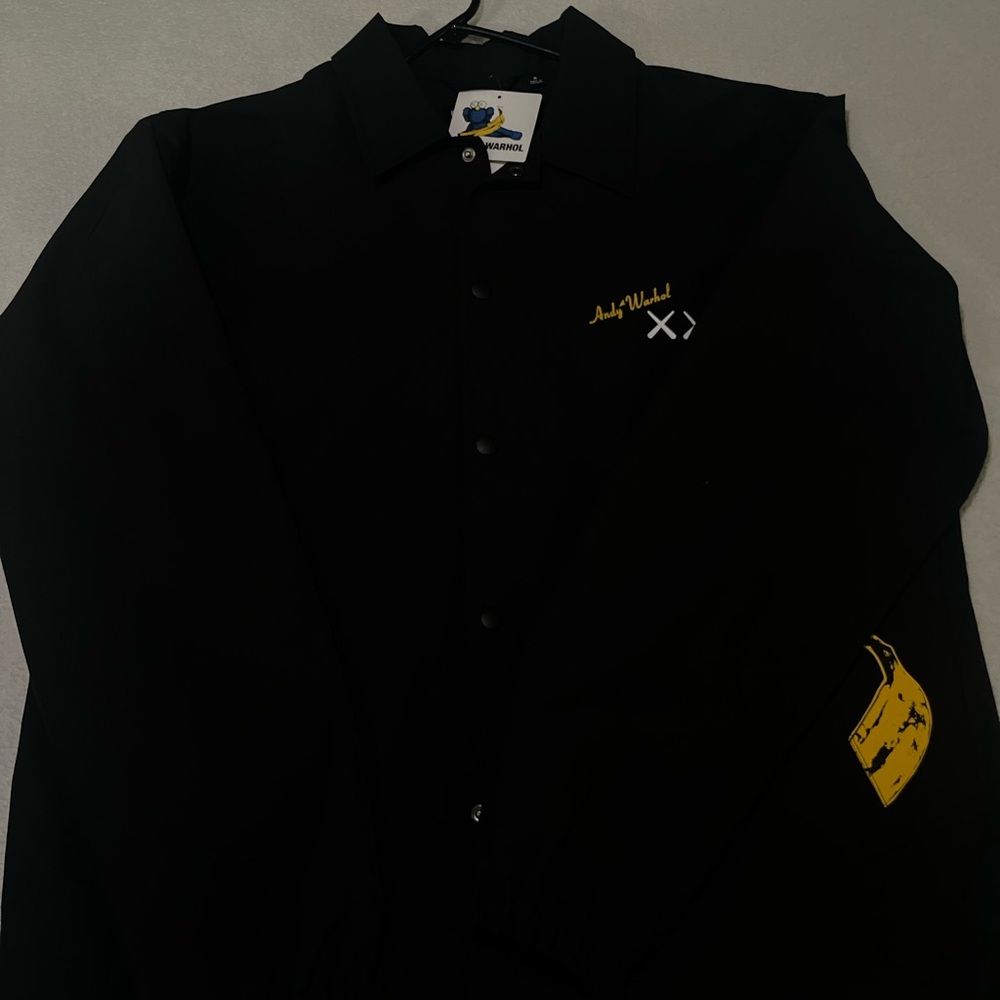 Uniqlo x KAWS Black Shirt Jacket with Yellow Accents